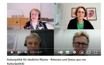 Webtalk: Kulturpolitik für ländliche Räume – Relevanz und Status quo von Kultur(politik)